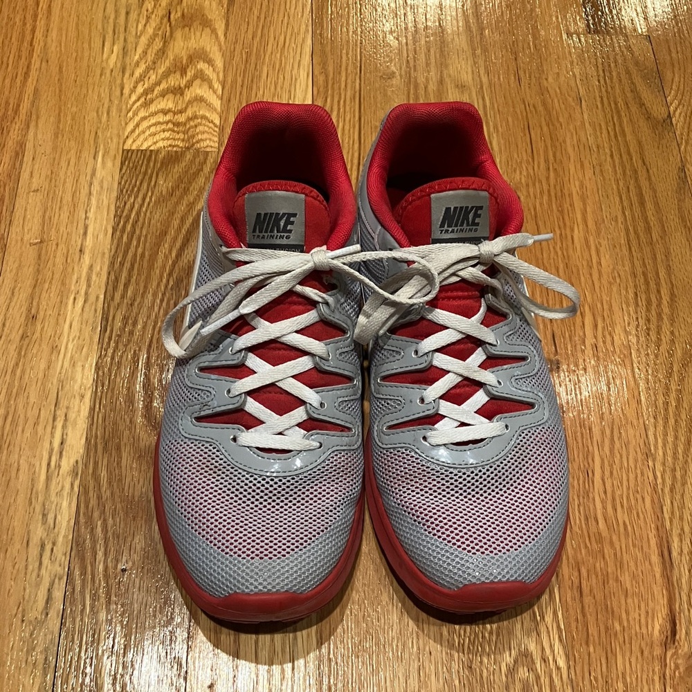 Nike Red and Gray Running Sneakers